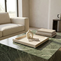 SQUARE STONE TRAY | Travertine