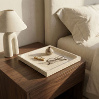 SQUARE STONE TRAY | Travertine