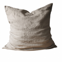 STONEWASHED LINEN SQUARE CUSHION COVER | 65*65 | Stone - Shop premium Home Decor for modern interiors - premium homewares - luxury home decor online