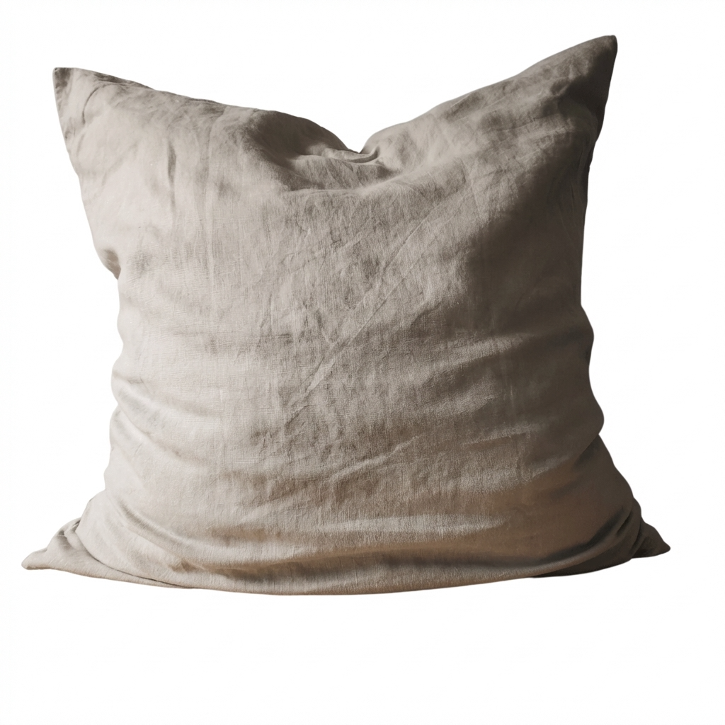 STONEWASHED LINEN SQUARE CUSHION COVER | 65*65 | Stone - Shop premium Home Decor for modern interiors - premium homewares - luxury home decor online