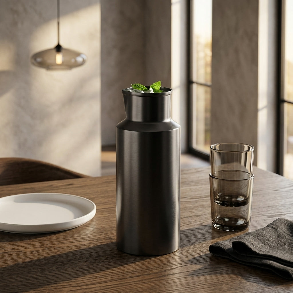 GEO WATER PITCHER | Black Nickel - Shop premium Home Decor for modern interiors - premium homewares - luxury home decor online