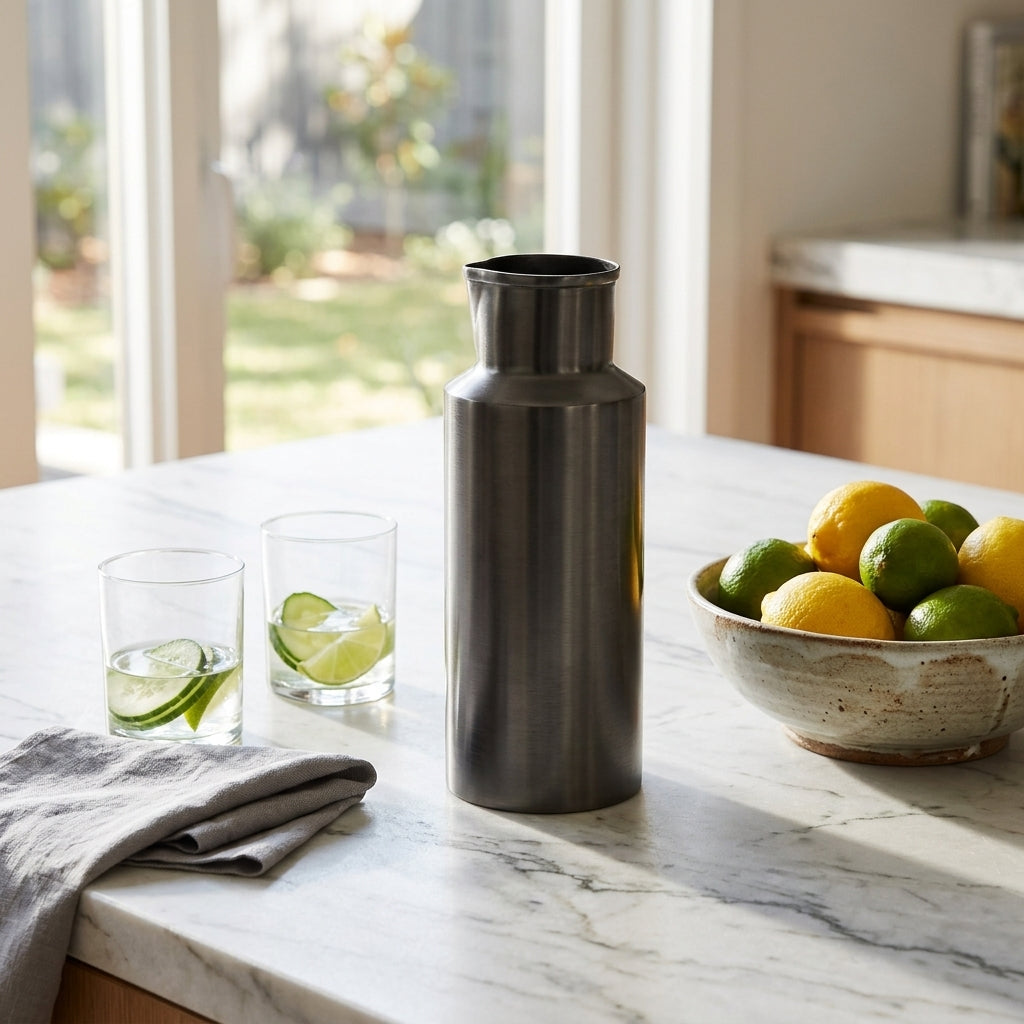 GEO WATER PITCHER | Black Nickel - Shop premium Home Decor for modern interiors - premium homewares - luxury home decor online