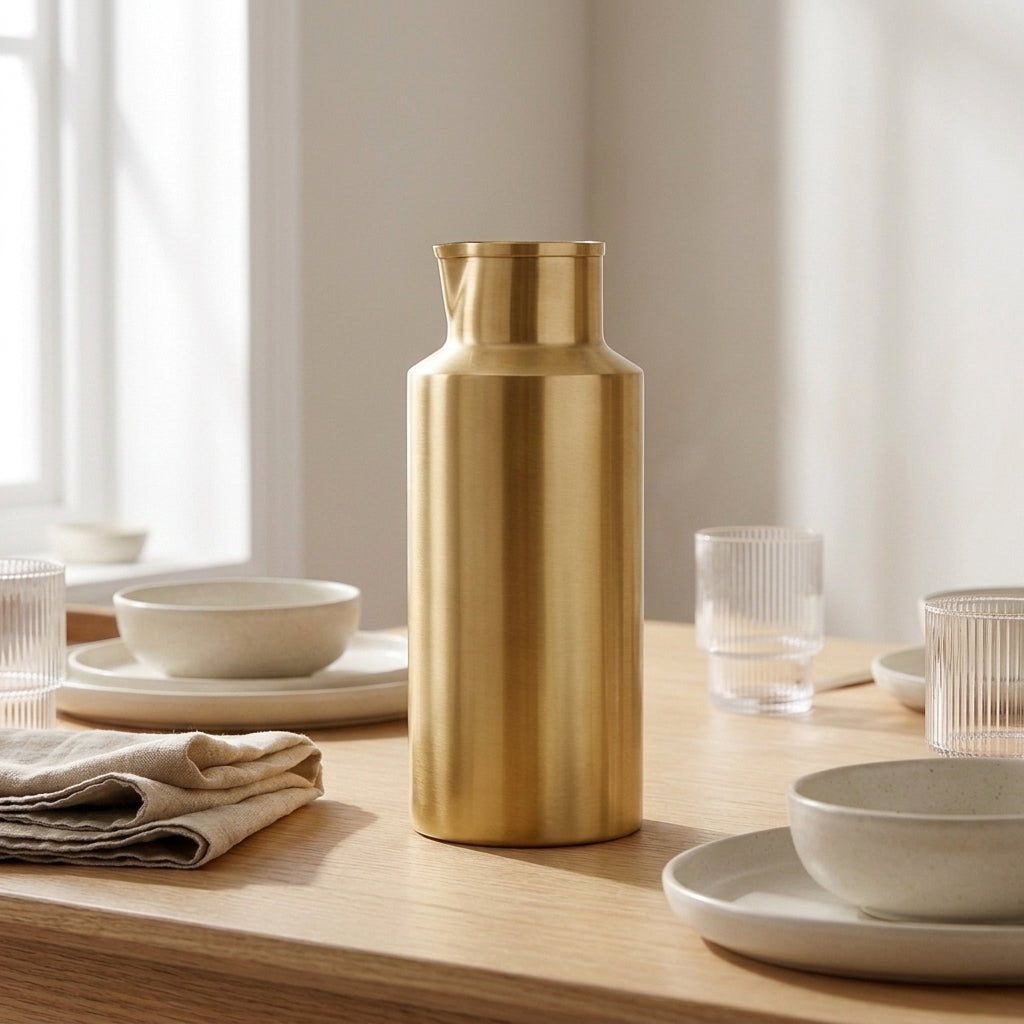 GEO WATER PITCHER | Brass