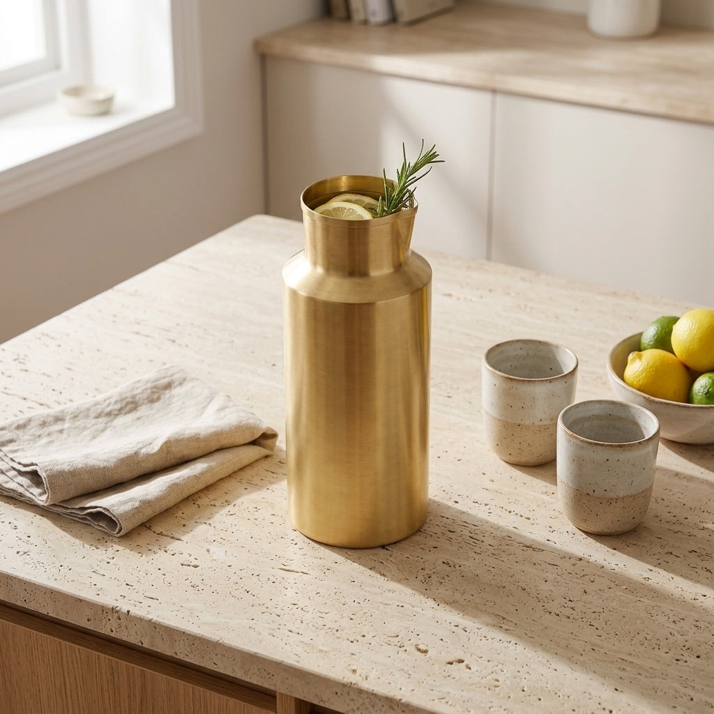 GEO WATER PITCHER | Brass