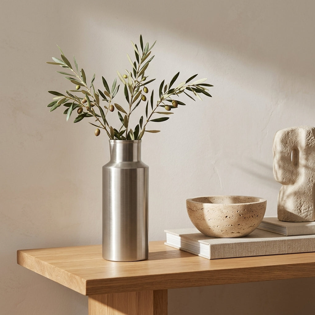GEO WATER PITCHER | Brushed Nickel - Shop premium Home Decor for modern interiors - premium homewares - luxury home decor online