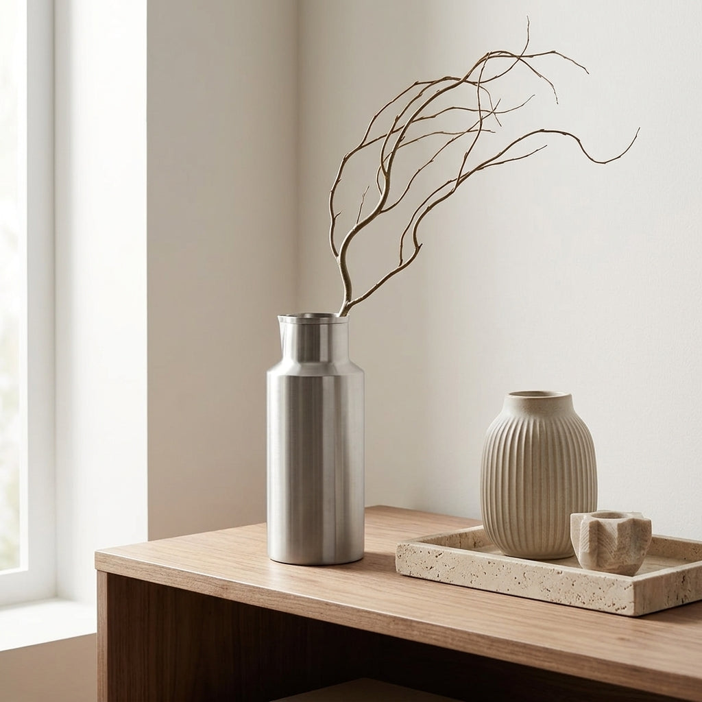 GEO WATER PITCHER | Brushed Nickel - Shop premium Home Decor for modern interiors - premium homewares - luxury home decor online