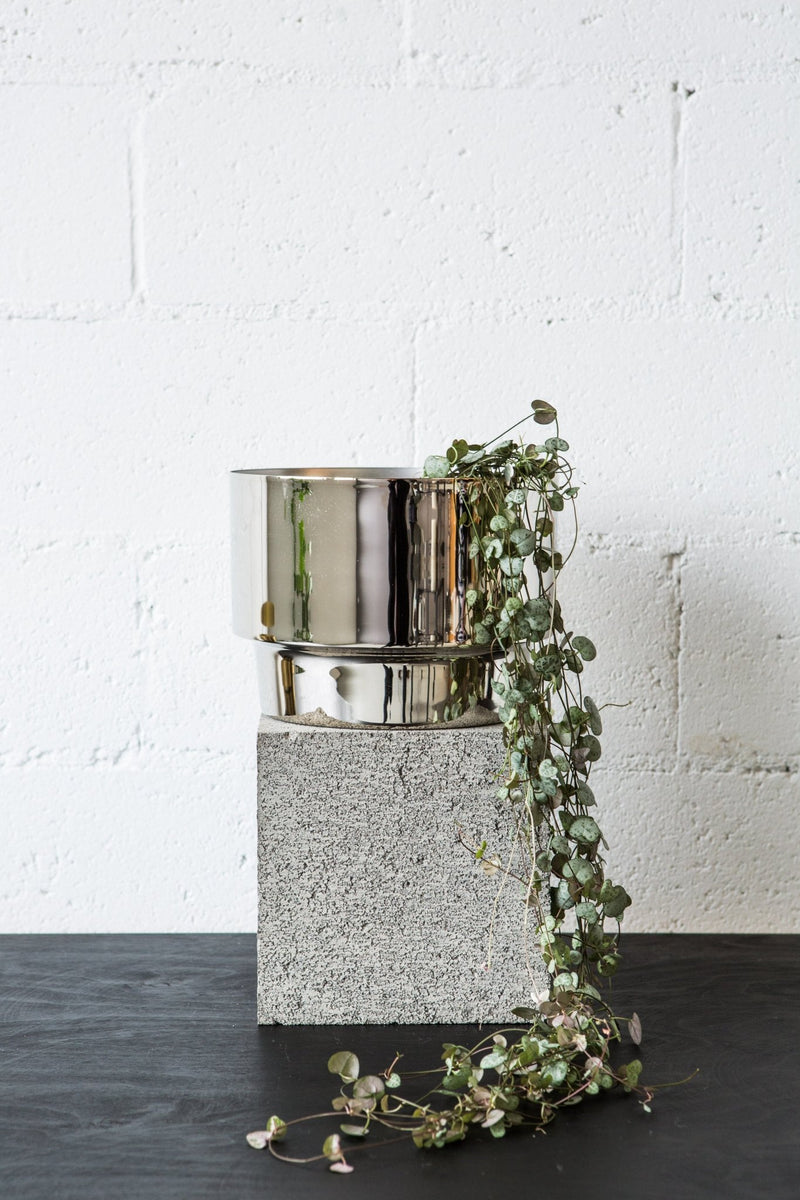 CENTURY POT | Nickel - Shop premium Home Decor for modern interiors - premium homewares - luxury home decor online