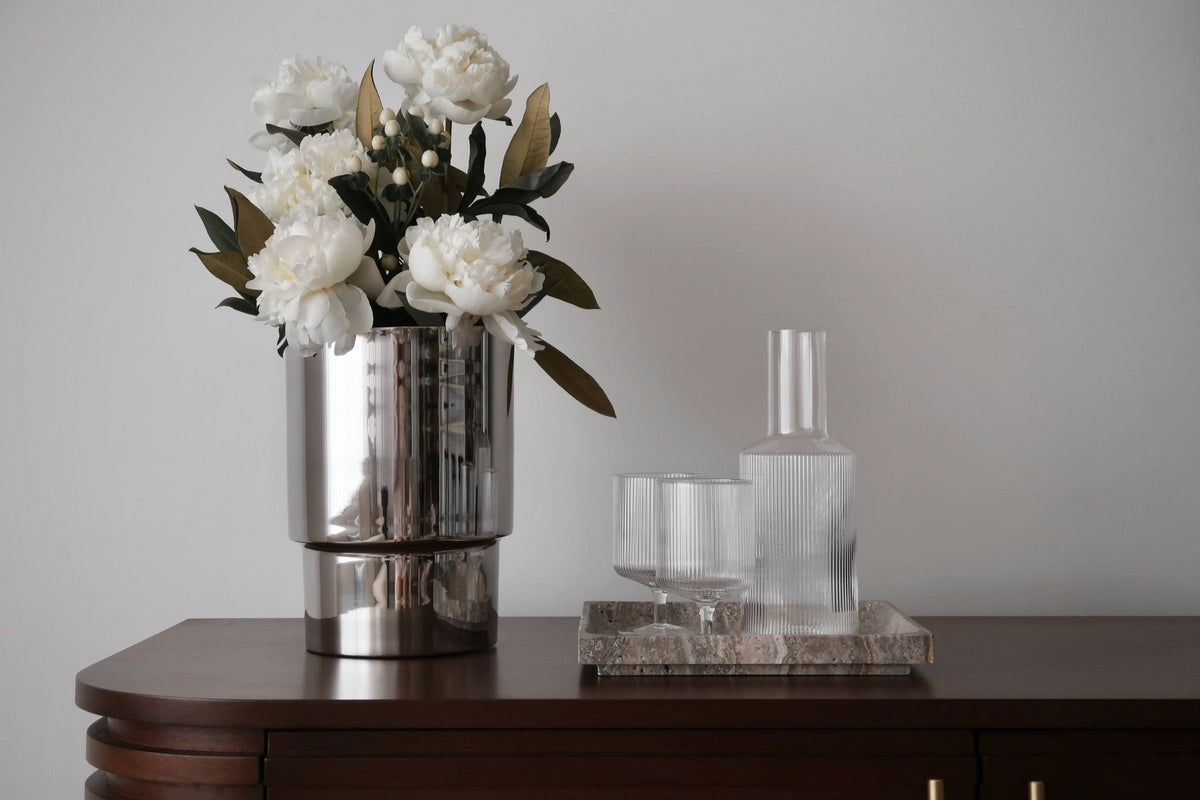 CENTURY XL VASE | Nickel - Shop premium Home Decor for modern interiors - premium homewares - luxury home decor online