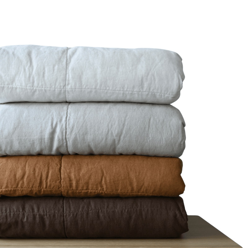STONEWASHED LINEN THROW | 160*210 Ash + Stone - Shop premium Home Decor for modern interiors - premium homewares - luxury home decor online