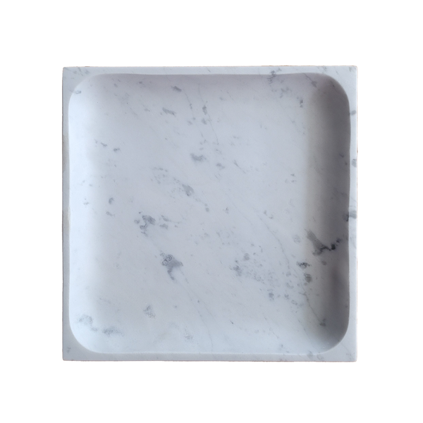 SQUARE STONE TRAY | Carrara