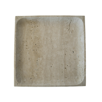 SQUARE STONE TRAY | Travertine