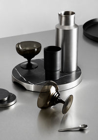 GEO GRAZING BOARD ROUND | Brushed Nickel & Nero