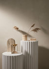 OIL BURNER  | Brass & Travertine