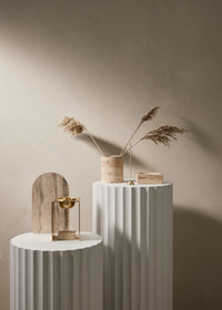 OIL BURNER  | Brass & Travertine