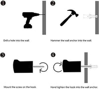 HALF MOON WALL HOOK SMALL | Black Nickel