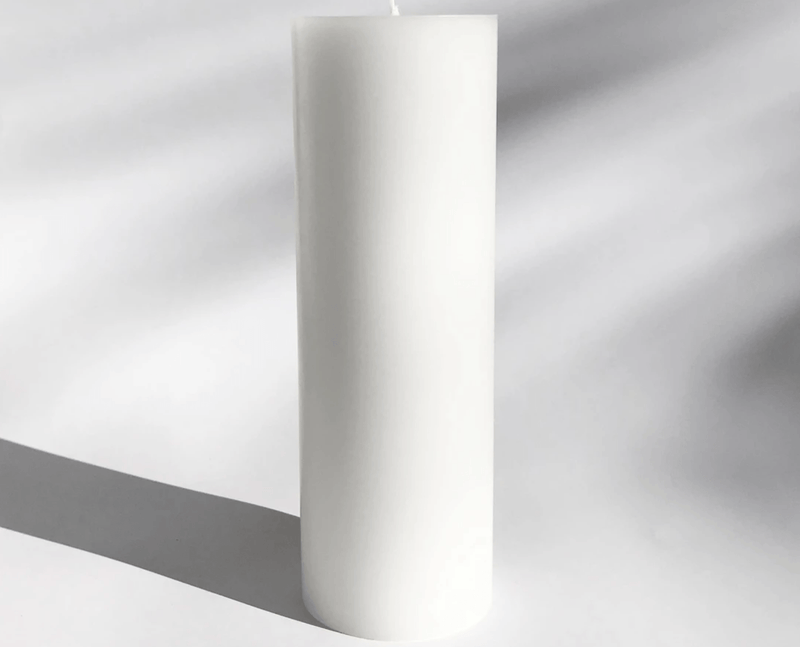 CANDLE PILLAR | Large | Pure White Home Decor B E H R & C O.