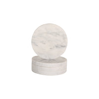 CIRCLE MARBLE COASTERS | White | Set of 4 - Shop premium Home Decor for modern interiors - premium homewares - luxury home decor online