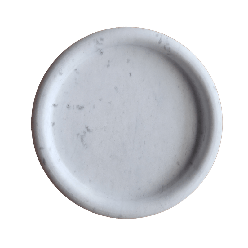 ROUND STONE TRAY | Carrara Home Decor B E H R & C O.