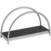GEO NAPKIN HOLDER | Brushed Nickel & Nero