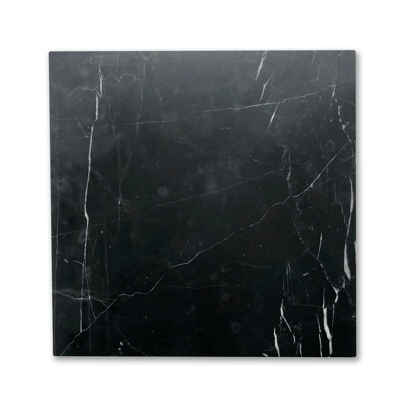 SQUARE MARBLE TRIVET | Black Marble Home Decor B E H R & C O.